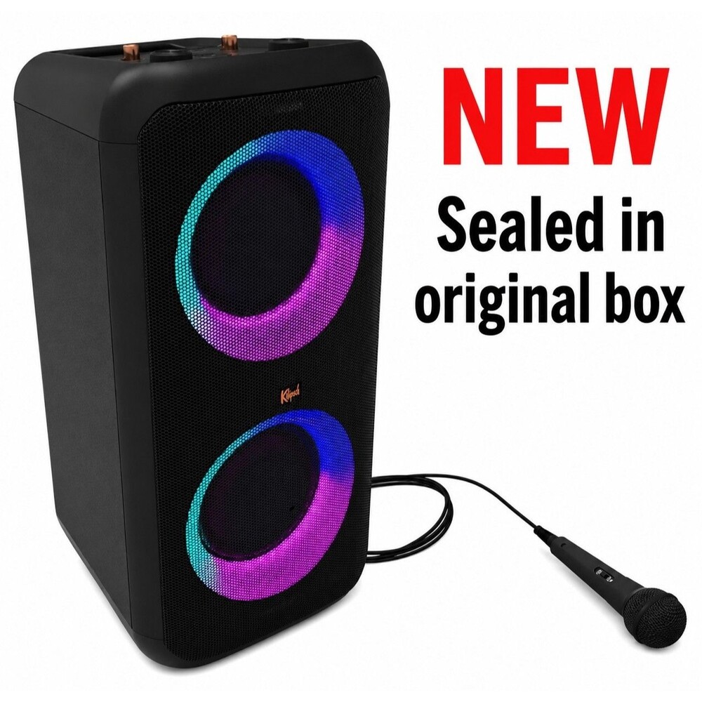 Klipsch Gig XXL Portable Rechargeable Wireless Bluetooth Party Speaker Mic NEW